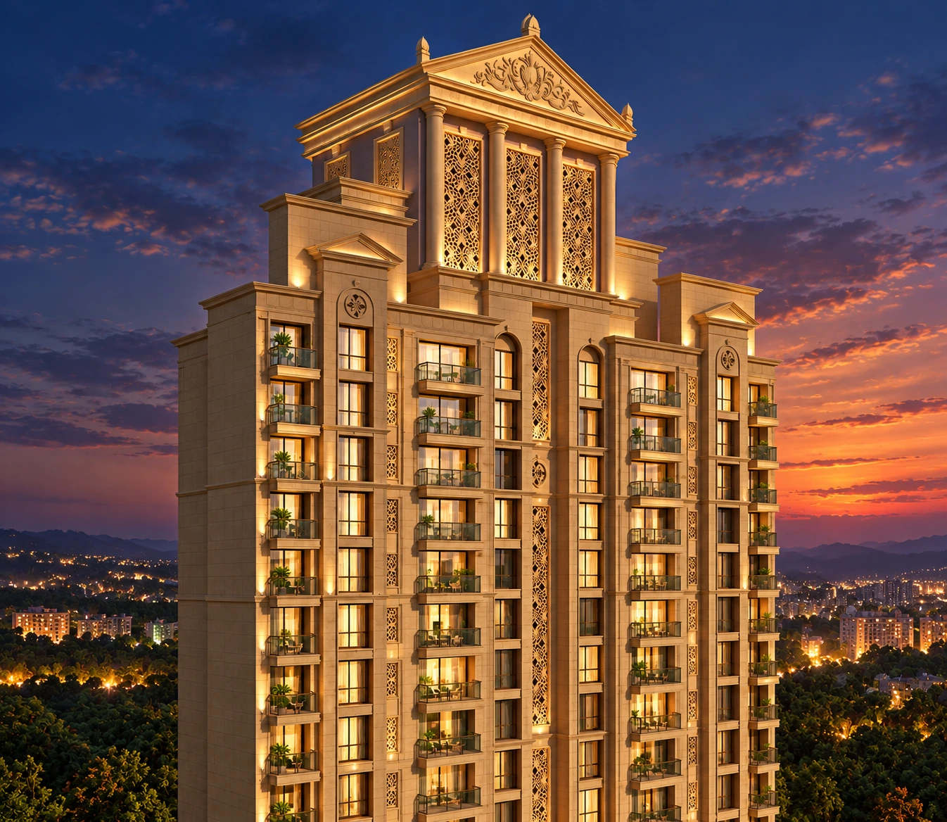 Official architectural render of The Arena residential tower