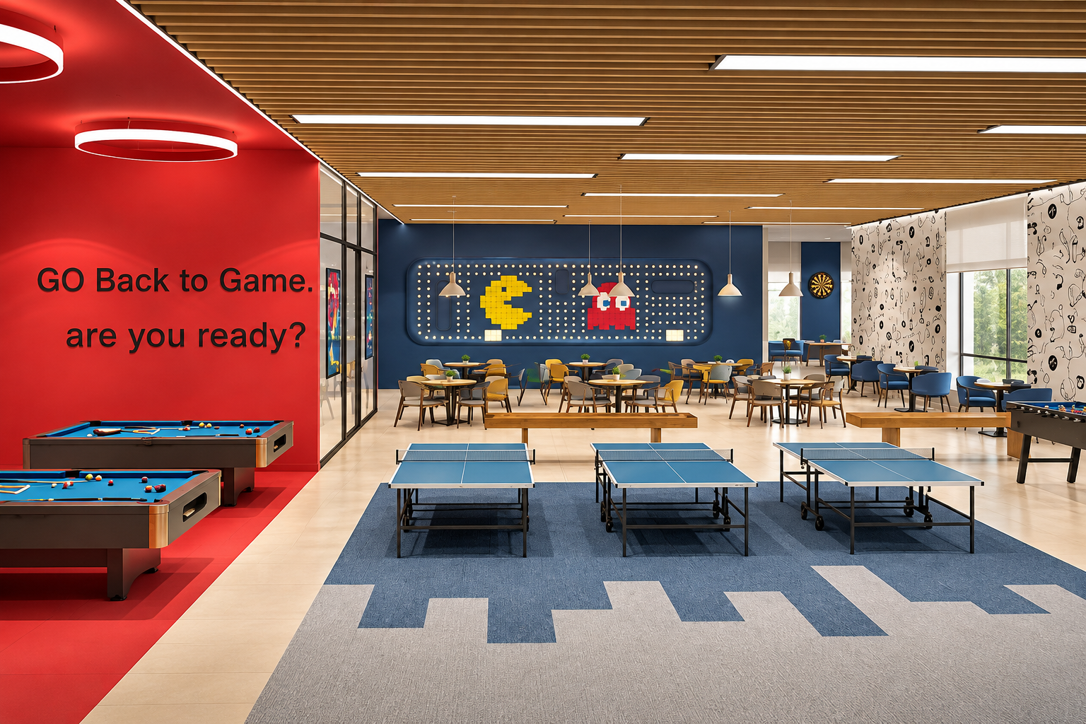 Official artist impression of the indoor games area at The Arena