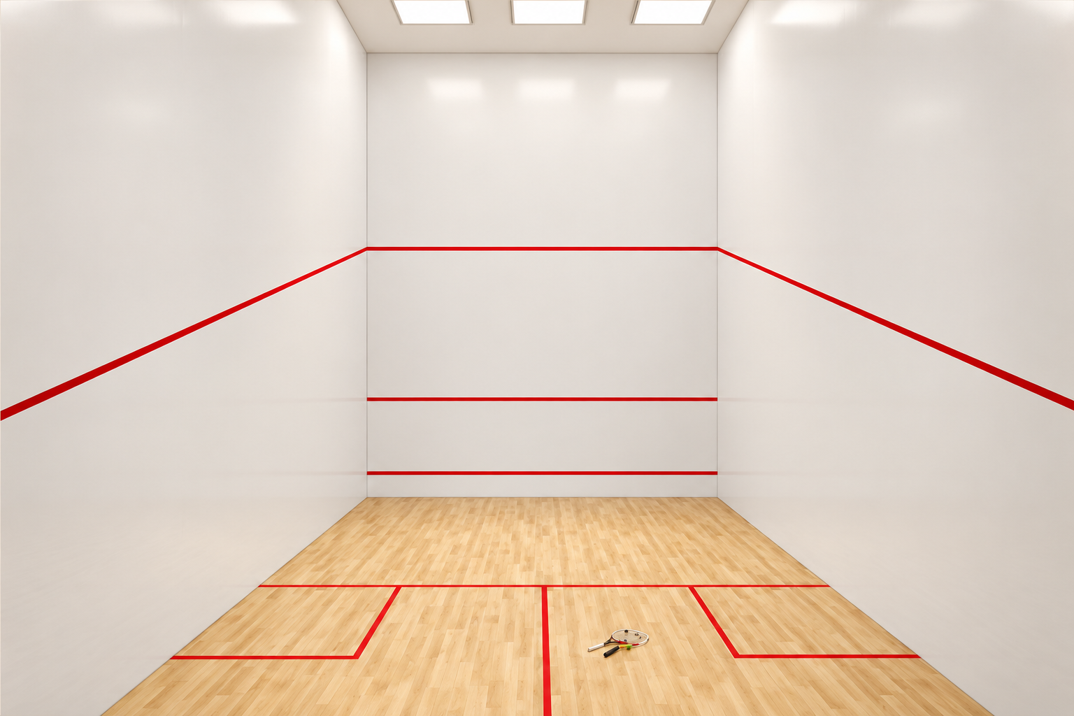 Official artist impression of squash courts at The Arena